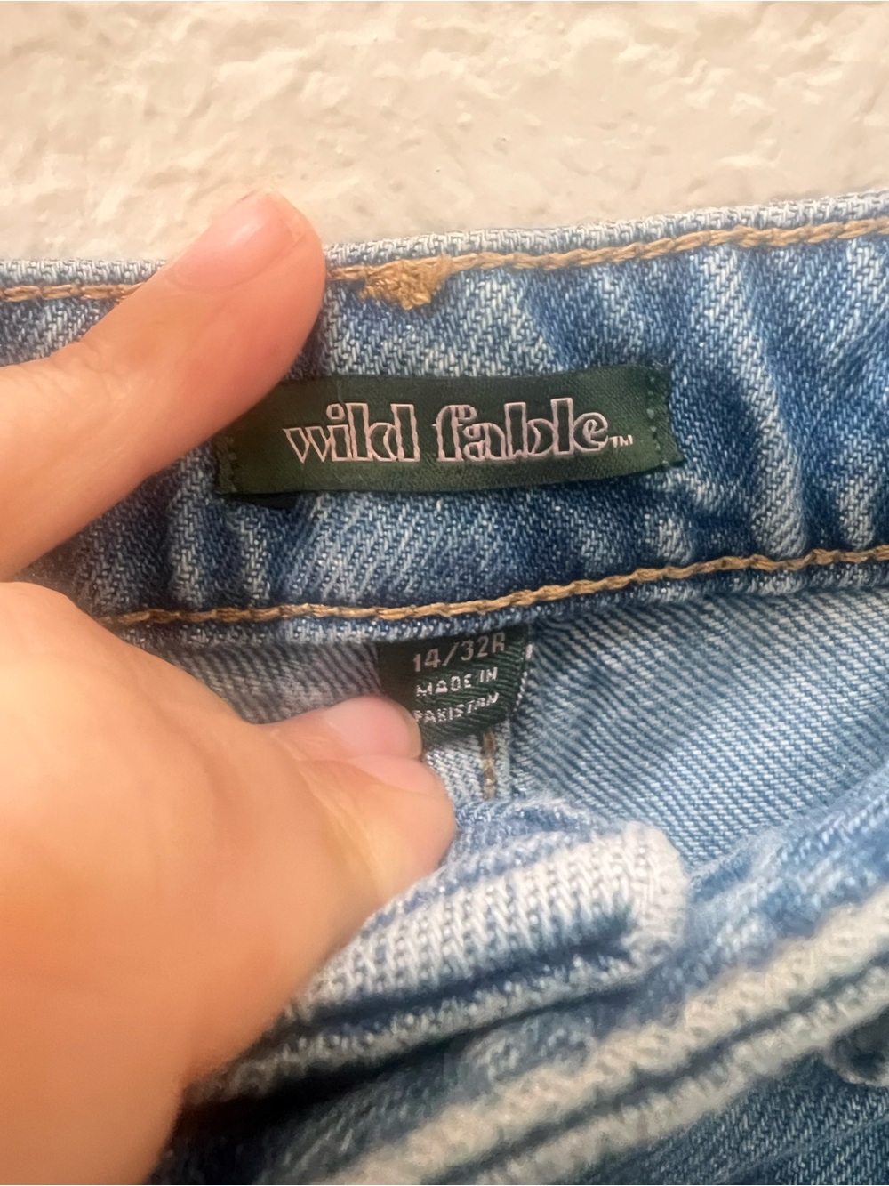 Wild Fable Rolled Hem Mid-Blue Jean Shorts - Picture 3 of 3